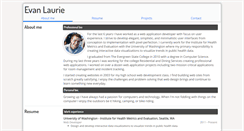 Desktop Screenshot of evanlaurie.com